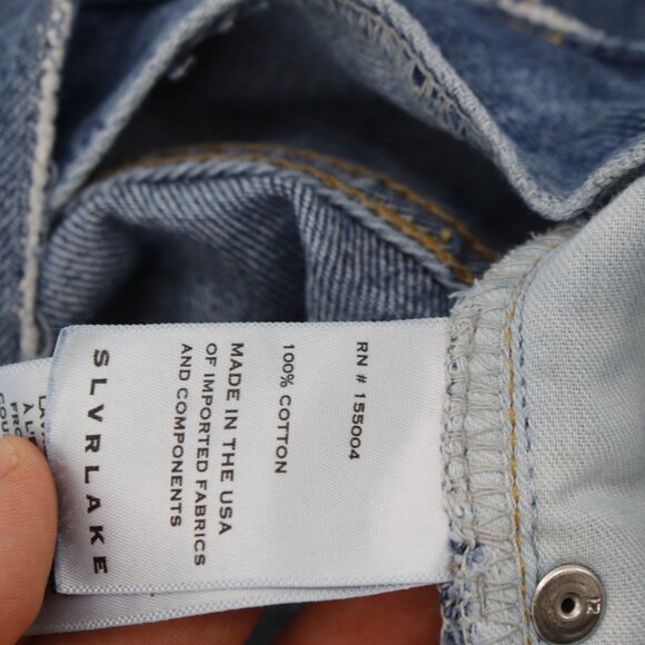 SilverLake Jeans Womens 26 29x32 Taylor Wide Leg Pleated High Rise Made in USA - Picture 15 of 16